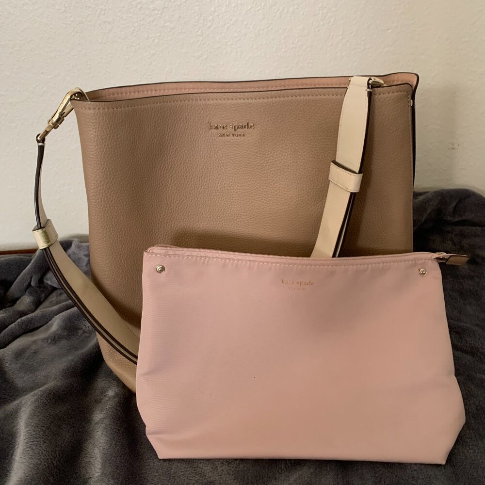 Kate Spade New York Beige Multi River Large Bucket Bag - Picture 7 of 16